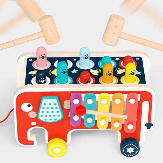 Elefante Musical Multifunción – Centro de Actividades 5 en 1 🐘✨