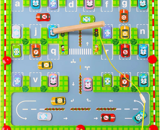 Tablero magnético con alfabeto