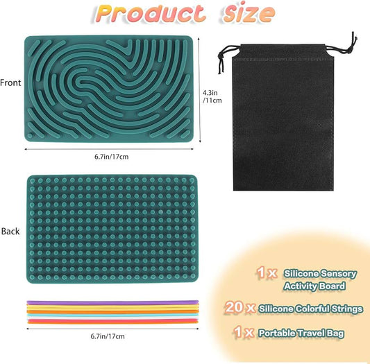 Tablero Sensorial Creativo – Juego de Figuras con Cuerdas de Silicón