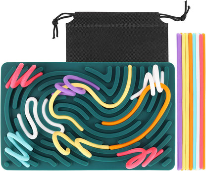 Tablero Sensorial Creativo – Juego de Figuras con Cuerdas de Silicón