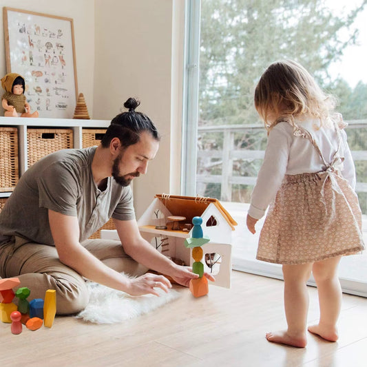 Piedras de Equilibrio Montessori – Set de Madera