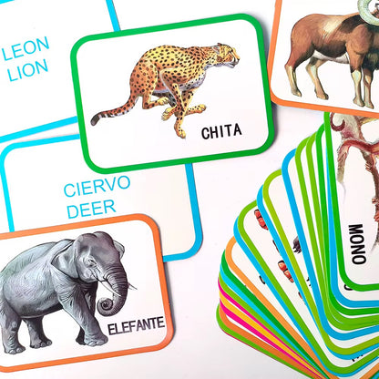 Flash card inglés y español