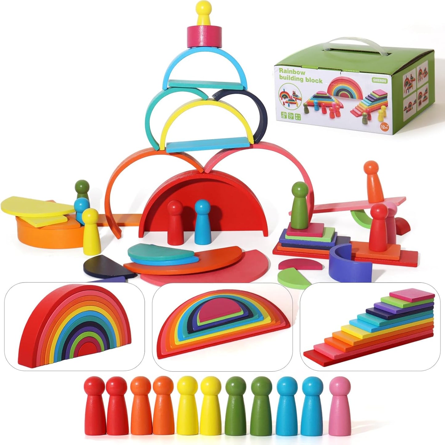 Set 4 en 1 arcoíris