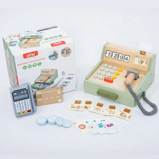 Caja registradora de madera