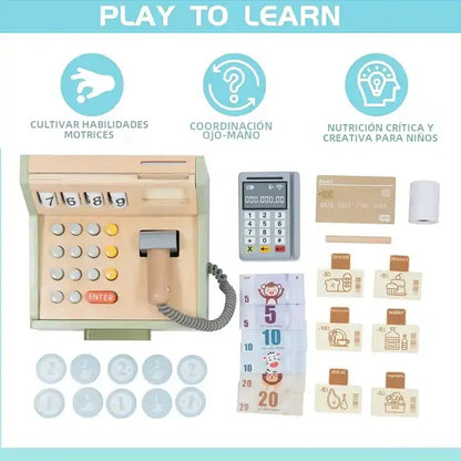 Caja registradora de madera