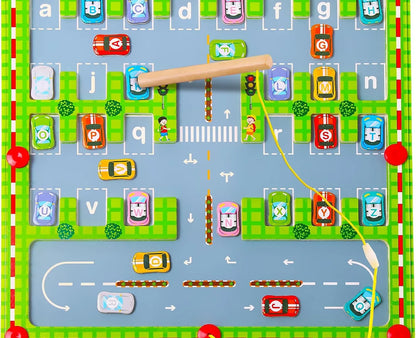 Tablero magnético con alfabeto