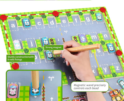 Tablero magnético con alfabeto