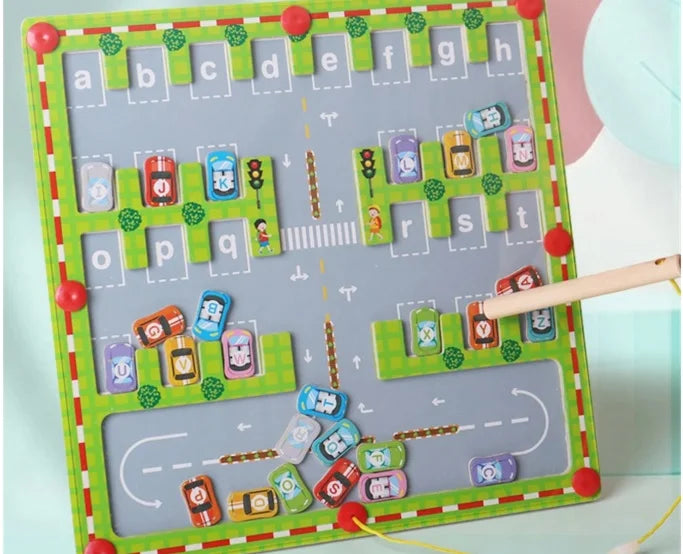 Tablero magnético con alfabeto