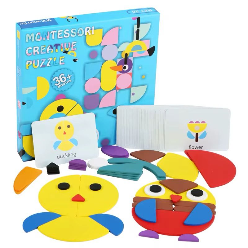 Tangram Montessori de madera